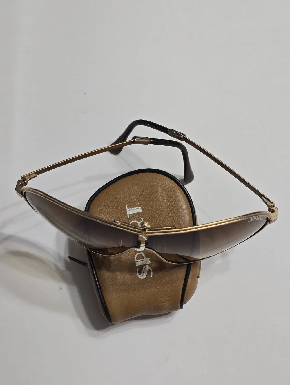 Vintage 80s Sport Brown Gradient Aviator Sunglasses